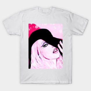 Lady with Hat T-Shirt